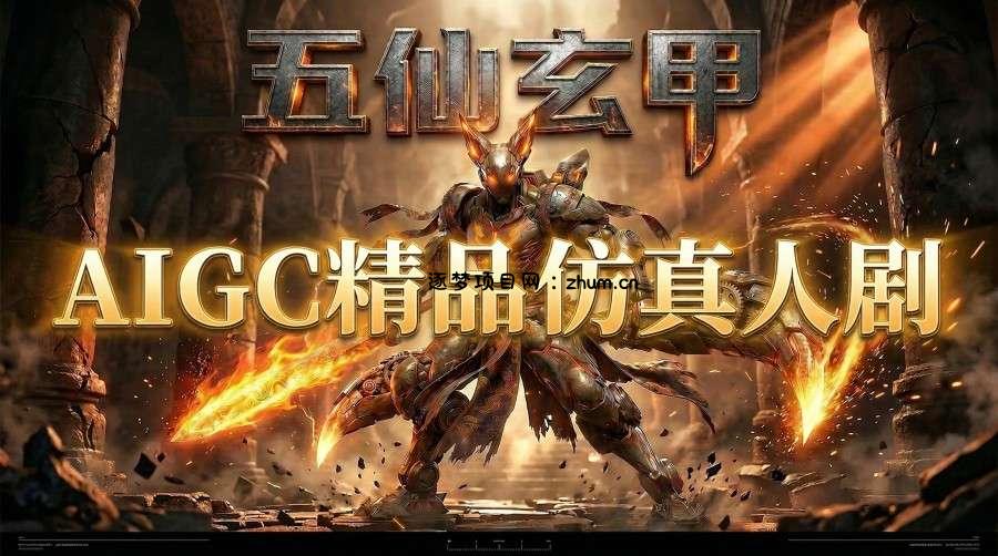 AIGC精品仿真人短剧教学，以五仙玄甲风为例展示保姆级实操教学-逐梦项目网