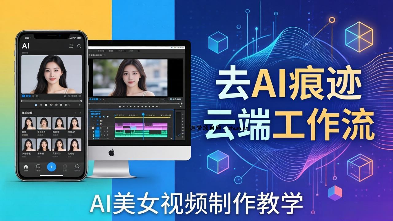 AI美女视频制作教学：去AI痕迹，云端工作流出图，手机电脑均可，不需要配置-逐梦项目网