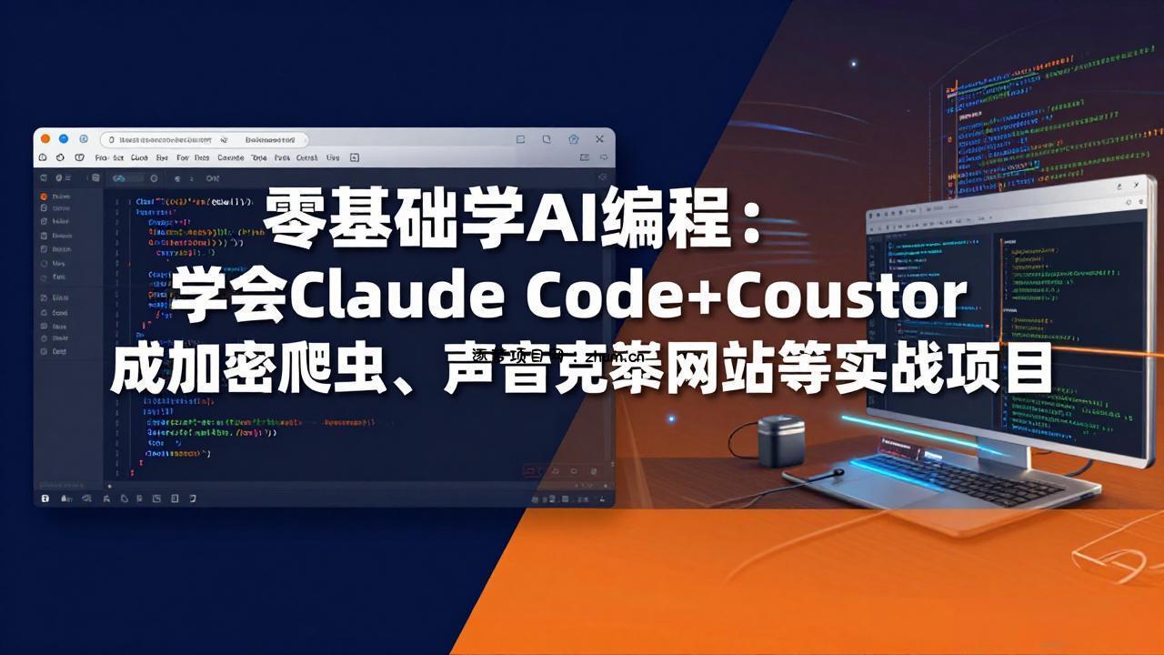零基础学AI编程:学会Claude Code+Cursor完成加密爬虫、声音克隆网站等实战项目-逐梦项目网