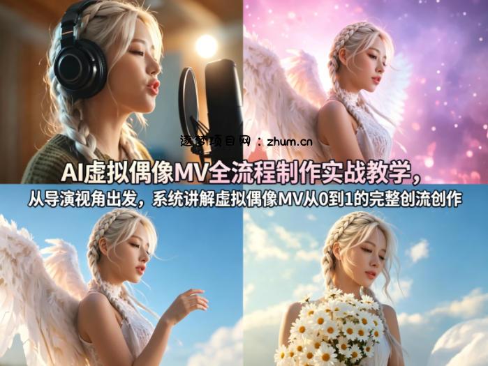 AI虚拟偶像MV全流程制作实战教学,从导演视角出发,系统讲解虚拟偶像MV从0到1的完整创作流程-逐梦项目网