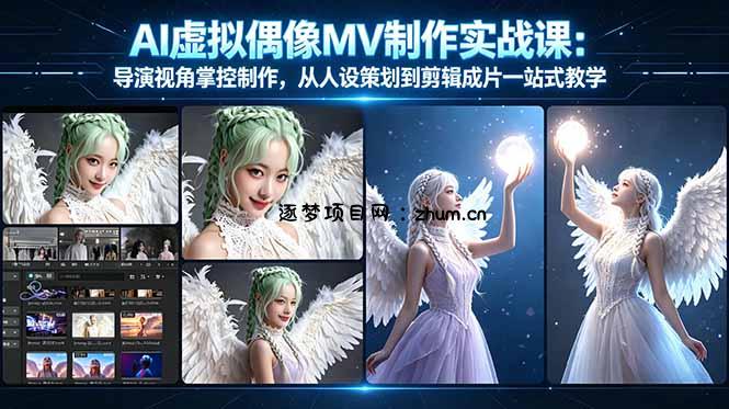 AI虚拟偶像MV制作实战教学：导演视角掌控制作，从人设策划到剪辑成片一站式教学-逐梦项目网