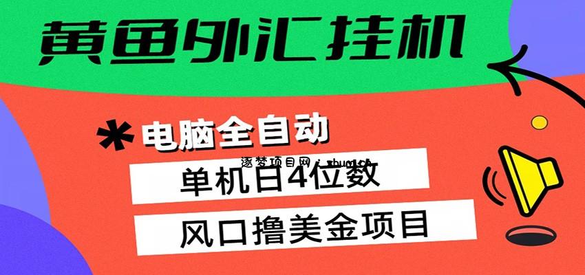 黄鱼外汇挂机：全自动赚美金、自动交易、风口项目-逐梦项目网