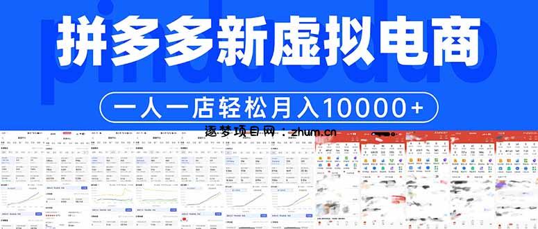 拼多多虚拟电商一人一店轻松月入10000+-逐梦项目网