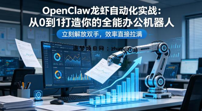 OpenClaw龙虾自动化实战：从0到1打造你的全能办公机器人，立刻解放双手，效率直接拉满-逐梦项目网