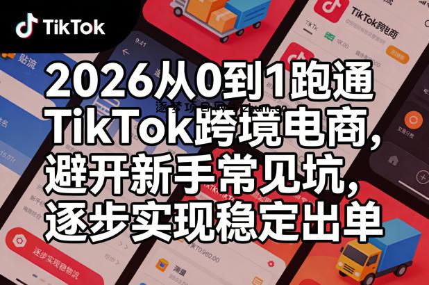2026从0到1跑通TikTok跨境电商,避开新手常见坑,逐步实现稳定出单(更新0414)-逐梦项目网