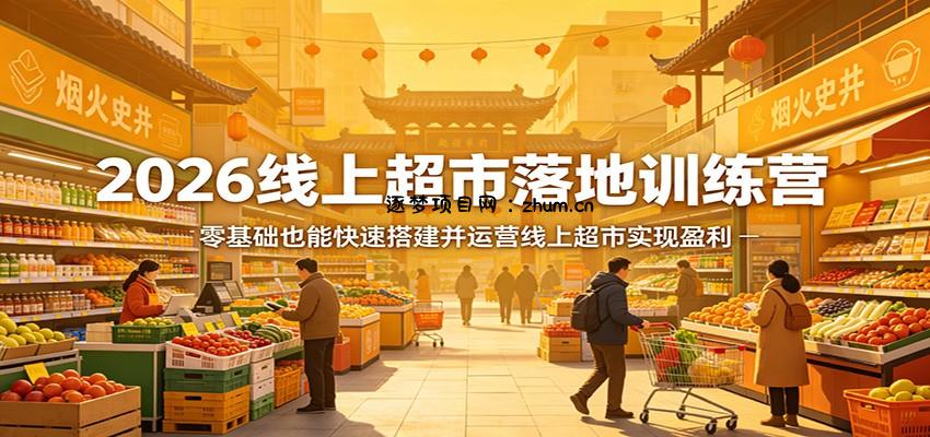 2026线上超市落地训练营，零基础也能快速搭建并运营线上超市实现盈利-逐梦项目网
