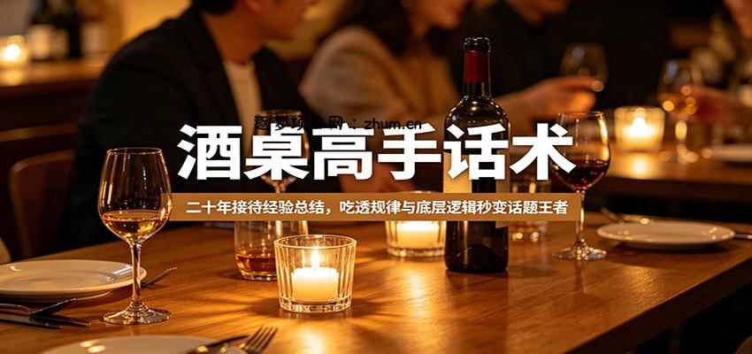酒桌高手话术:二十年接待经验总结,吃透规律与底层逻辑秒变话题王者-逐梦项目网
