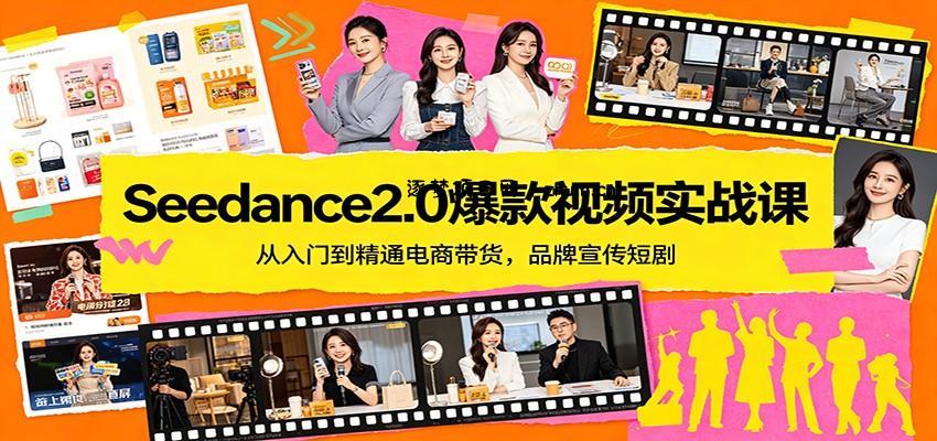 Seedance2.0爆款视频实战课：从入门到精通电商带货，品牌宣传短剧-逐梦项目网
