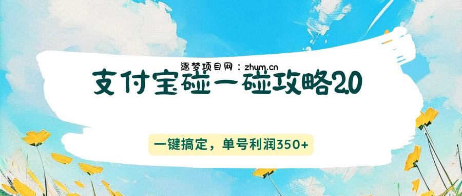 支付宝碰一碰攻略2.0，一键搞定，单号利润350+-逐梦项目网