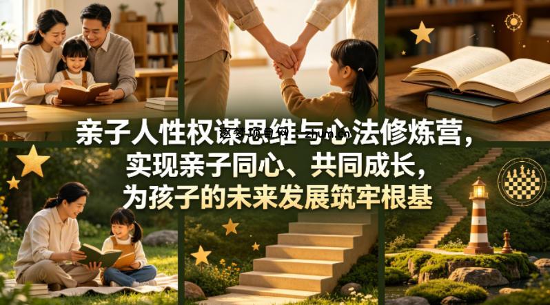 亲子人性权谋思维与心法修炼营，实现亲子同心、共同成长，为孩子的未来发展筑牢根基【音频】-逐梦项目网