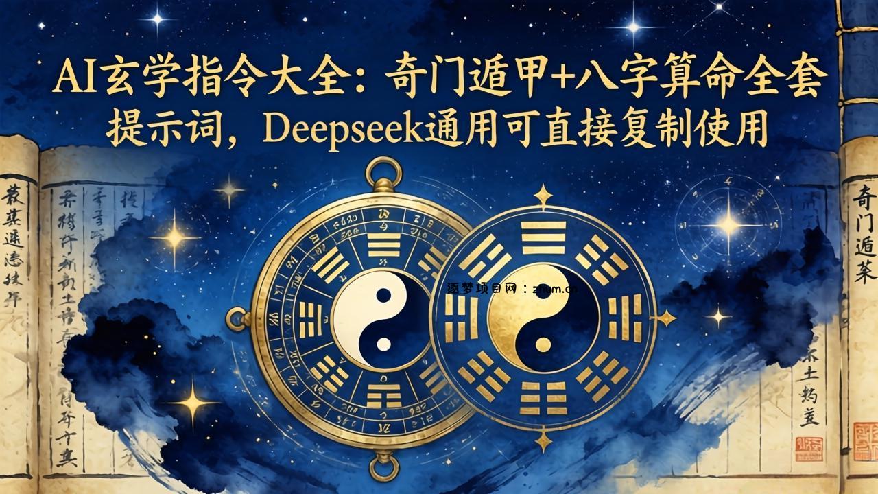 AI玄学指令大全：奇门遁甲+八字算命全套提示词，Deepseek通用可直接复制使用-逐梦项目网