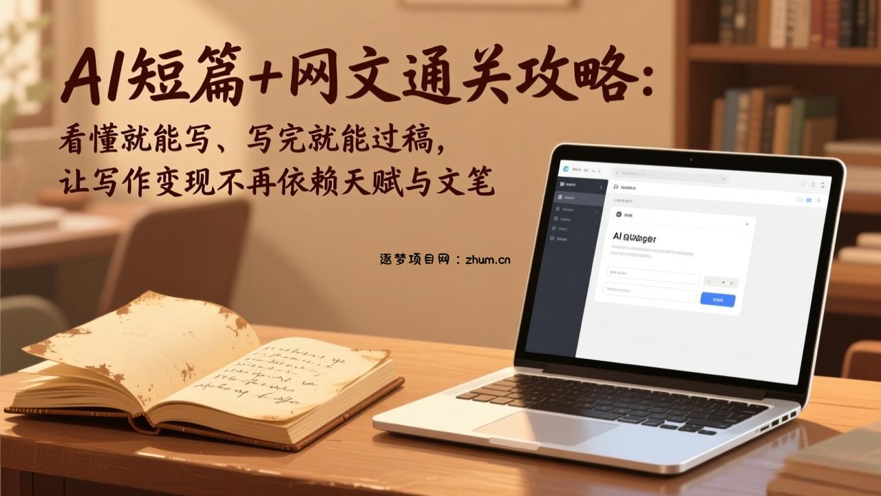AI短篇+网文通关攻略-更新4月：看懂就能写、写完就能过稿，让写作变现不再依赖天赋与文笔-逐梦项目网