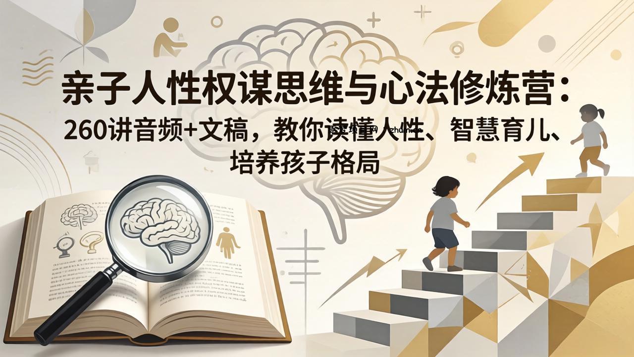 亲子人性权谋思维与心法修炼营：260讲音频+文稿，教你读懂人性、智慧育儿、培养孩子格局-逐梦项目网