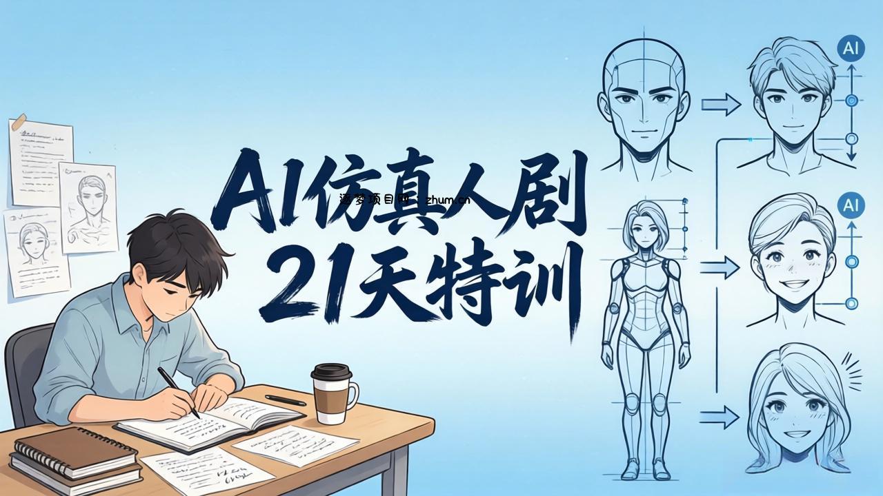 AI仿真人剧21天特训-更新：从剧本到成片全流程实战，掌握角色一致性与变现方法-逐梦项目网