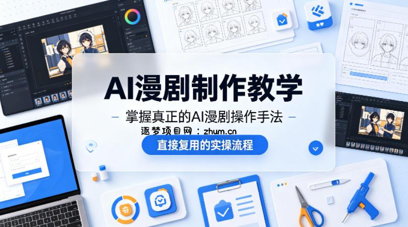 AI漫剧制作教学，带你掌握真正的AI漫剧操作手法，直接复用的实操流程-逐梦项目网