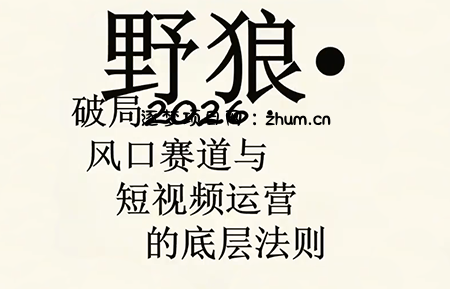 野狼团队·多平台实操运营课(更新4月)-逐梦项目网