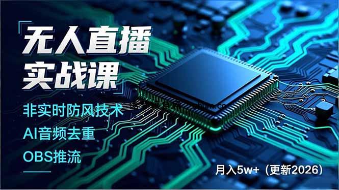 无人直播实战课(更新4月20-逐梦项目网