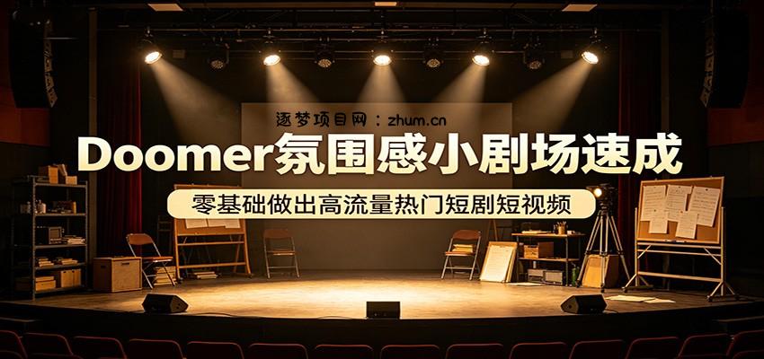 Doomer氛围感小剧场速成，零基础做出高流量热门短剧短视频-逐梦项目网