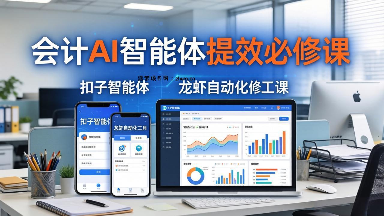 财务会计AI智能体提效必修课：扣子智能体+龙虾自动化+报表分析，一站式提升财务工作效率-逐梦项目网