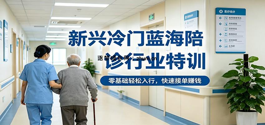 新兴冷门蓝海陪诊行业特训，零基础轻松入行，快速接单赚钱-逐梦项目网