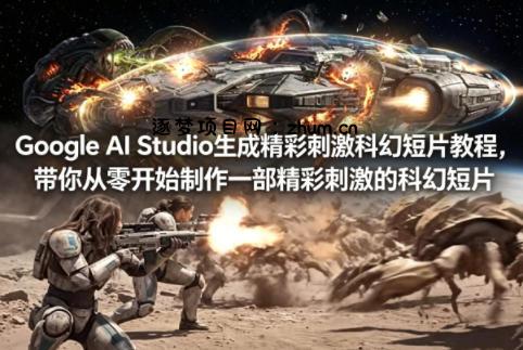 Google AI Studio生成精彩刺激科幻短片教程，带你从零开始制作一部精彩刺激的科幻短片【双语字幕】-逐梦项目网
