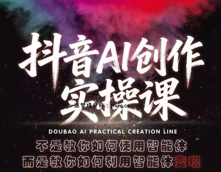 抖音AI创作实操课，不是教你如何使用智能体而是教你如何利用智能体查现-逐梦项目网