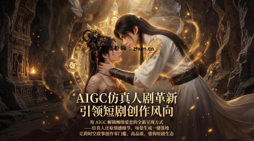 AIGC仿真人《合欢宗》短剧教学，用AIGC解锁缠绵爱恋的全新呈现方式，让跨时空故事创作零门槛、高品质，重构短剧生态-逐梦项目网
