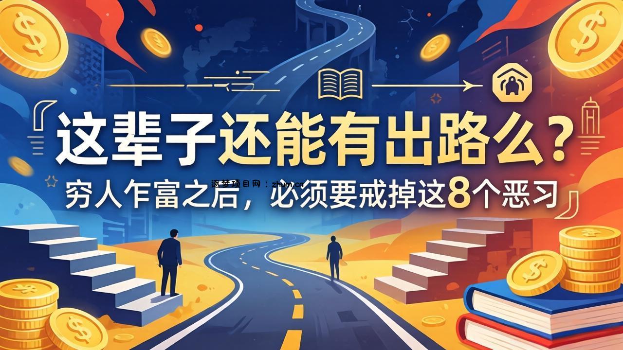 关于人生两篇付费文章【这辈子还能有出路么？】【穷人乍富之后，必须要戒掉这8个恶习】-逐梦项目网