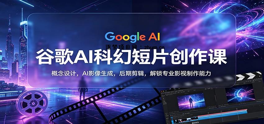 谷歌AI科幻短片创作课：概念设计，AI影像生成，后期剪辑，解锁专业影视制作能力-逐梦项目网