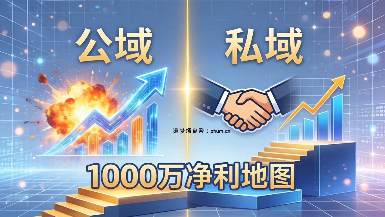 公域玩命出爆款，私域悄悄做成交：这套AI内训课，2026给你打通1000万净利的地图-逐梦项目网