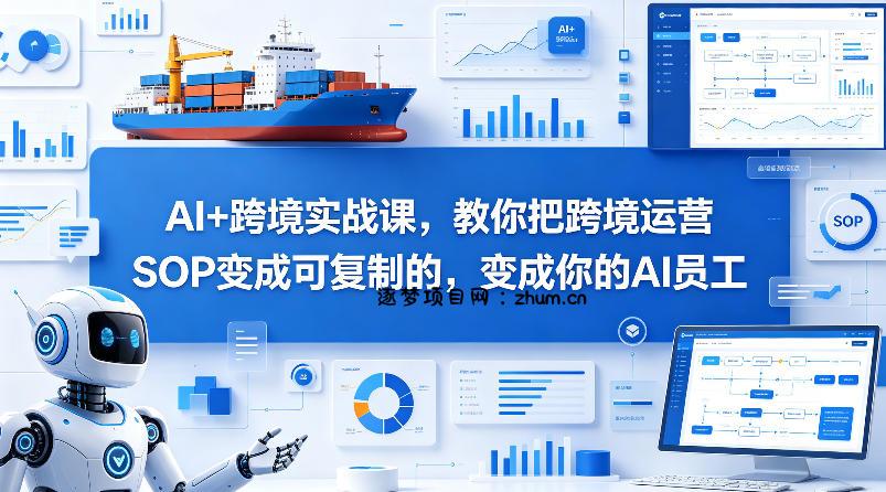 AI+跨境实战课，教你把跨境运营S0变成可复制的，变成你的AI员工-逐梦项目网