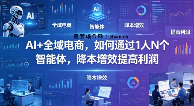 AI+全域电商，如何通过1人N个智能体，降本增效提高利润-逐梦项目网