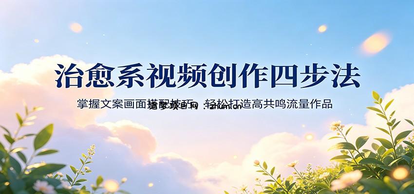 治愈系视频创作四步法：掌握文案画面搭配技巧，轻松打造高共鸣流量作品-逐梦项目网