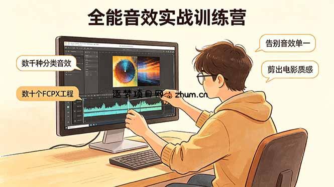 全能音效实战训练营：数千种分类音效+数十个FCPX工程，告别音效单一，剪出电影质感-逐梦项目网