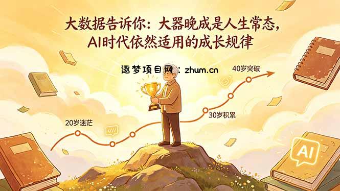 付费文章：大数据告诉你：大器晚成是人生常态，AI 时代依然适用的成长规律-逐梦项目网