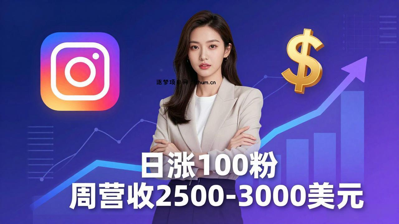 想做数字产品？Sheri亲授：日涨100粉、每周2500至3000美元的营收，Instagram躺着赚-逐梦项目网