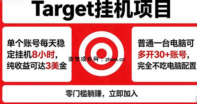 海外平台Target，正规运营商合作、技术兜底长期稳定、防风控、任务不断档、收益透明、灵活提…-逐梦项目网