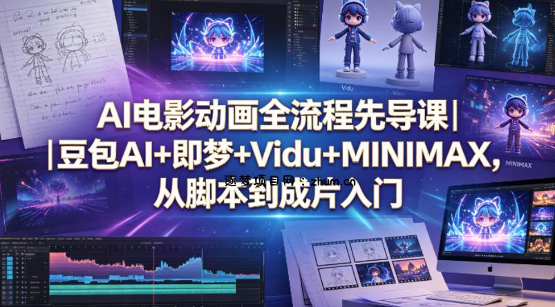 AI电影动画全流程先导课｜豆包AI+即梦+Vidu+MINIMAX，从脚本到成片入门-逐梦项目网