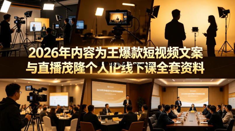 2026年内容为王爆款短视频文案与直播茂隆个人IP线下课全套资料(价值4980)-逐梦项目网