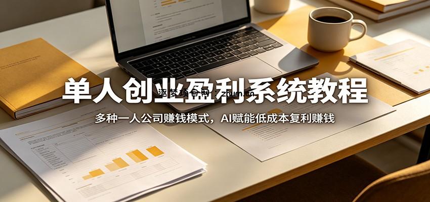 单人创业盈利系统教程：多种一人公司赚钱模式，AI赋能低成本复利赚钱-逐梦项目网