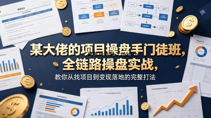某大佬的项目操盘手门徒班，全链路操盘实战，教你从找项目到变现落地的完整打法-逐梦项目网