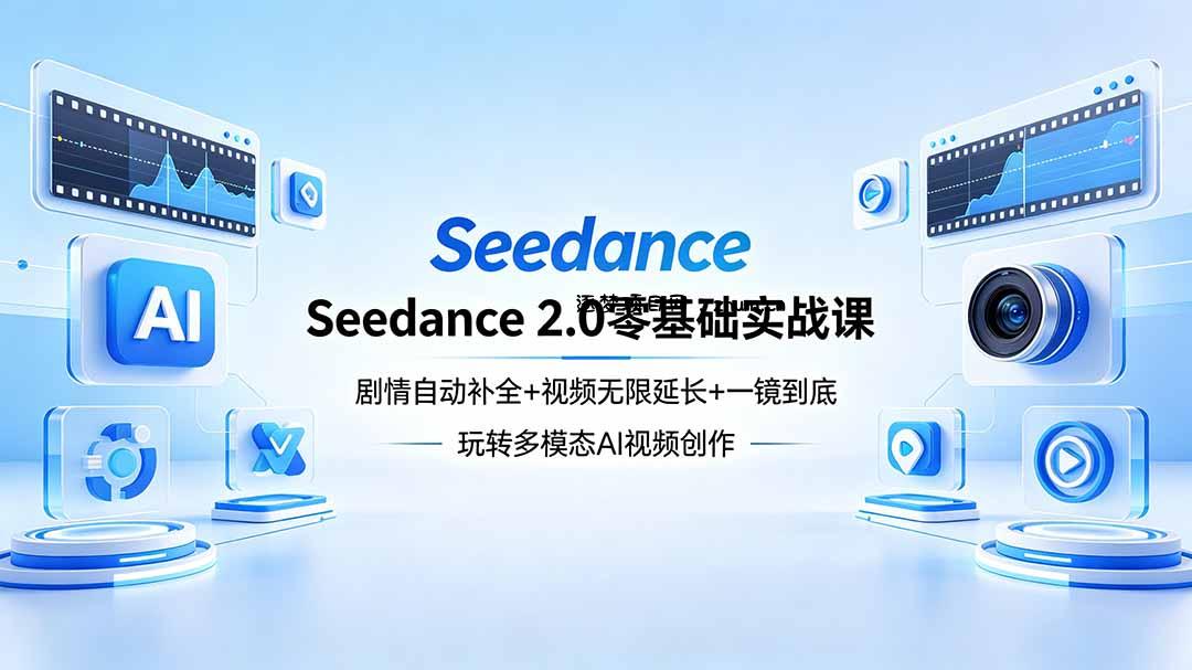 Seedance 2.0零基础实战课：剧情自动补全+视频无限延长+一镜到底：玩转多模态AI视频创作-逐梦项目网