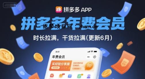 拼多多年费会员，实经验分享操，时长拉满，干货拉满(更新26年05月05日)-逐梦项目网