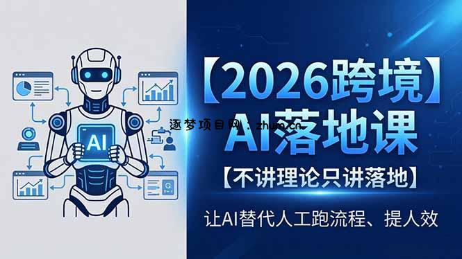 2026跨境AI落地课，不讲理论只讲落地，让AI替代人工跑流程、提人效-逐梦项目网