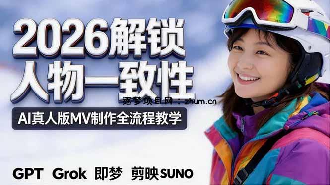 2026独创解锁人物一致性：AI真人版MV制作，不讲空话，不拼概念，全流程实操-逐梦项目网
