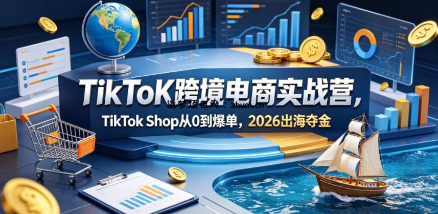 TikToK跨境电商实战营，TikTok Shop从0到爆单，2026出海夺金-逐梦项目网