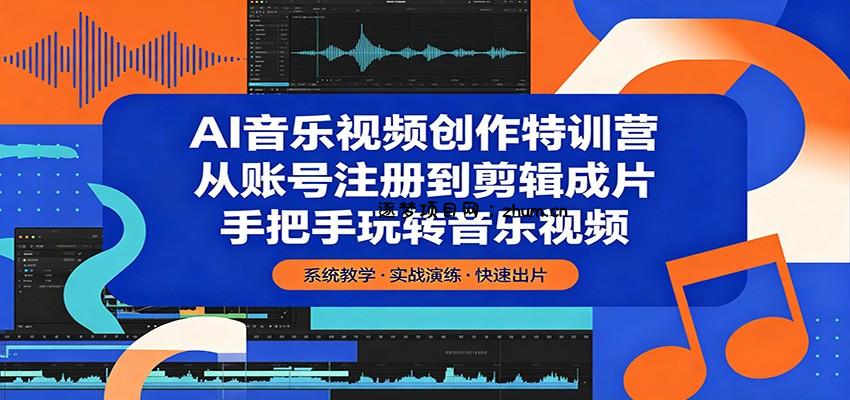AI音乐视频创作特训营：从账号注册到剪辑成片，手把手玩转音乐视频-逐梦项目网