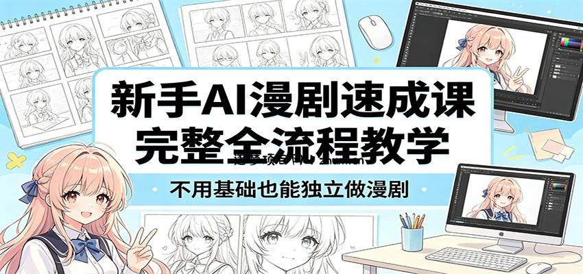 新手AI漫剧速成课：完整全流程教学，不用基础也能独立做漫剧-逐梦项目网