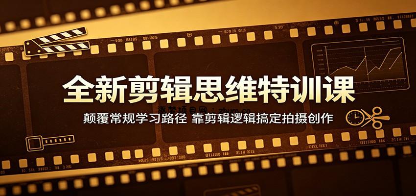 全新剪辑思维特训课：颠覆常规学习路径，靠剪辑逻辑搞定拍摄创作-逐梦项目网