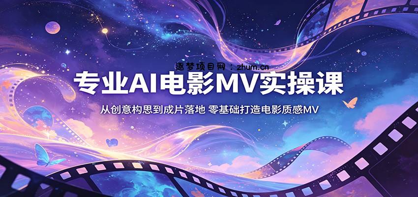 专业AI电影MV实操课：从创意构思到成片落地，零基础打造电影质感MV-逐梦项目网